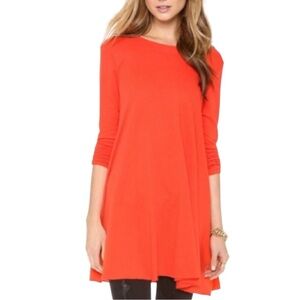 Free People Beach Beatnik Coral Long Sleeve Dress M/L